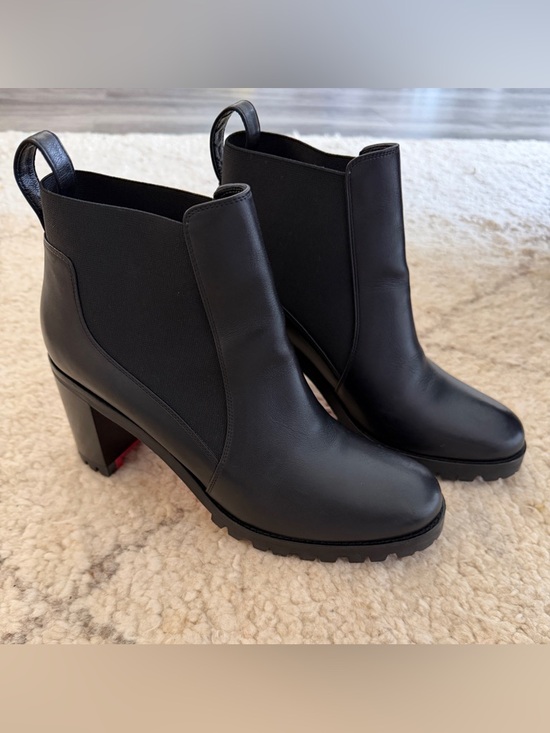 Christian Louboutin Shoes - Christian Louboutin 70mm Leather Chelsea Marchacroche Booties